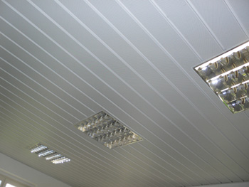 Dobner aluminium strip ceilings - Reception, Ulm - Germany
